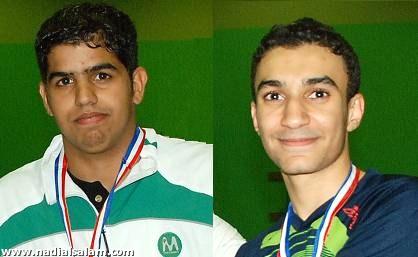 لاعبا النادي محمد نظير الزاهر و علي ناصر الحسن